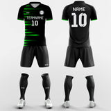 black soccer jersey set