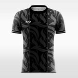 black soccer short sleeve jersey