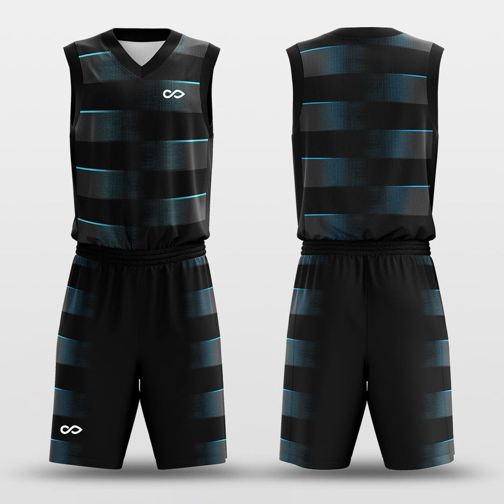 black striped basketball jersey set