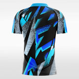 blue and black short sleeve jersey