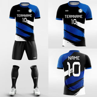 blue and black soccer jersey