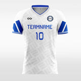blue and grey soccer jersey