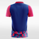 blue and pink short sleeve
