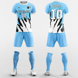 Blue Block-Custom Soccer Jerseys Kit Sublimated Design