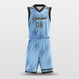 blue basketball jersey set