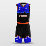 blue black basketball jersey set