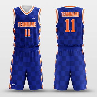 blue block custom basketball jersey