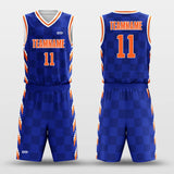blue block custom basketball jersey