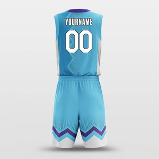 blue custom basketball jersey