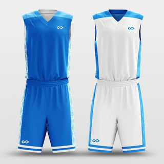 blue custom basketball jersey