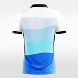     blue custom short soccer jersey