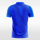 blue custom sleeve soccer jersey