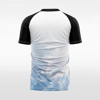 blue custom soccer jersey for men sublimation