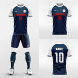 blue custom soccer jersey kit