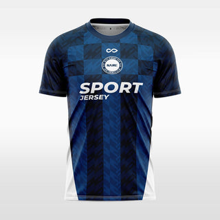   blue custom soccer jersey