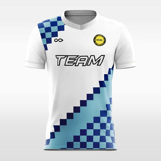  blue custom soccer jersey