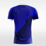 blue custom soccer jersey