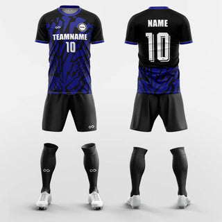 blue custom soccer jerseys kit 