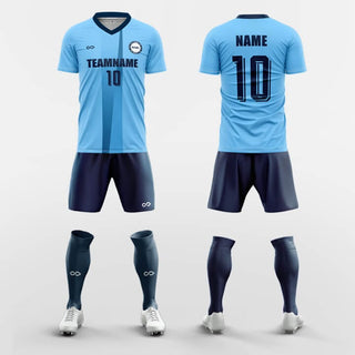  blue custom soccer jerseys kit 