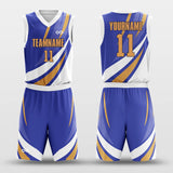 blue custom sublimated basketball jersey