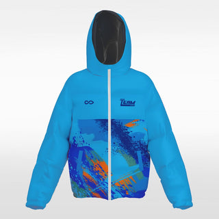 blue custom winter jacket