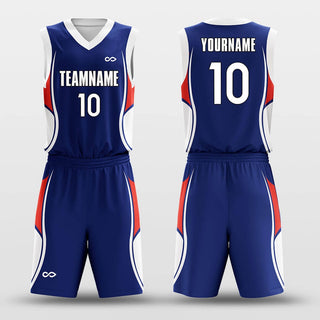 blue custom youth basketball jersey