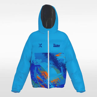 blue customized sublimated winter jacket