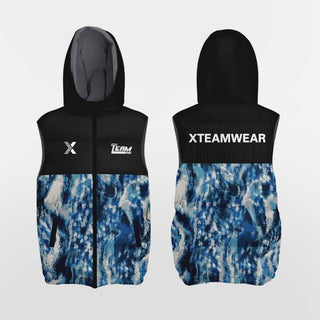 blue customized sublimated winter vest