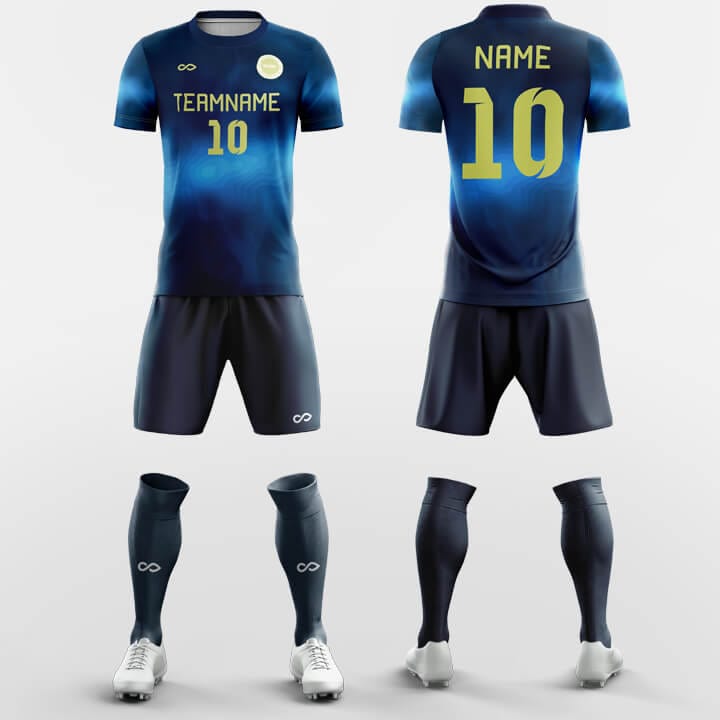 blue fade fasion soccer jersey