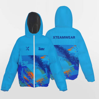 blue jungle customized sublimated winter jacket