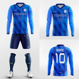 blue long sleeve jersey kit