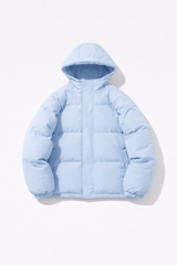 外采 外厂采购 blue / M Unisex Winter Trendy Multi-Color Solid Color Hooded Cotton Jacket