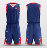 blue red basketball jersey kit