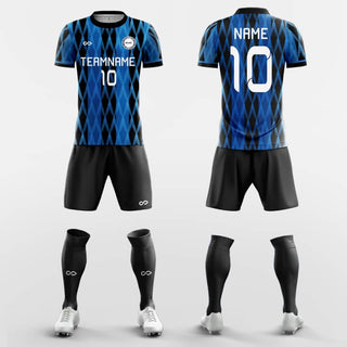 blue short soccer jersey kit