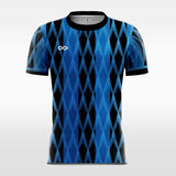 blue short soccer jersey