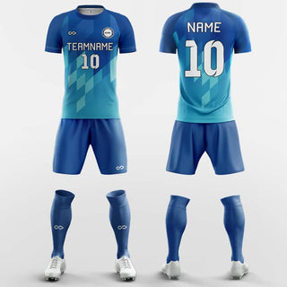 blue soccer jersey kit