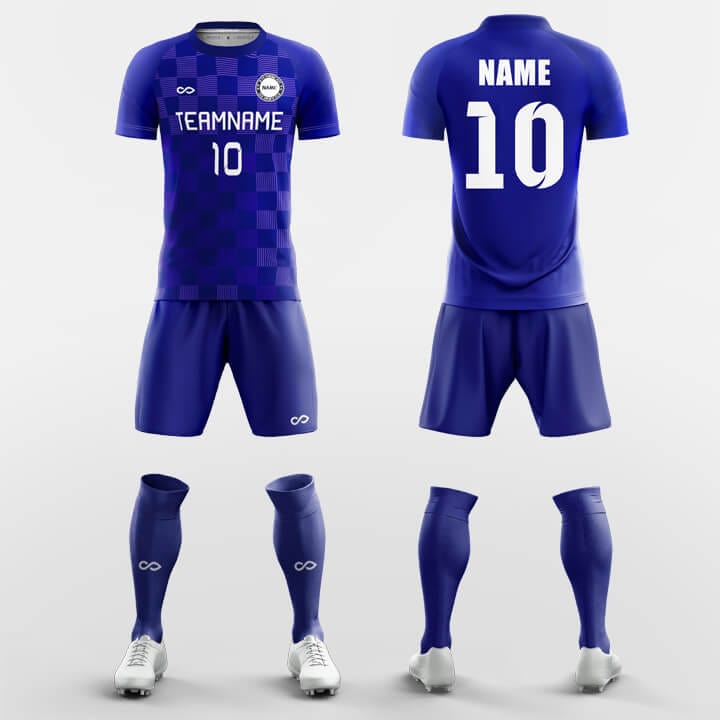 blue soccer jersey set
