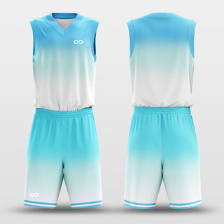 blue team basketball jersey set