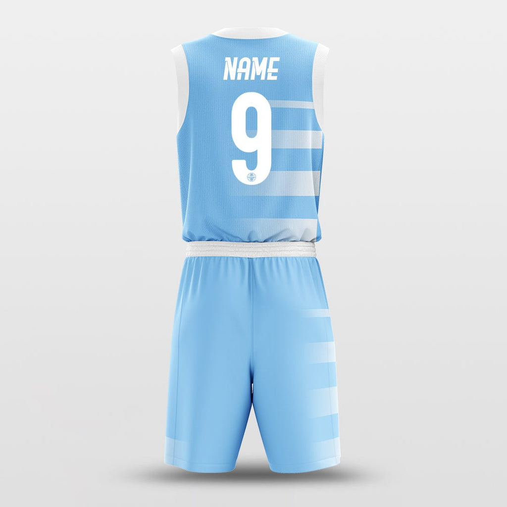 Blue Lake - Customized Basketball Jersey Design Striped-XTeamwear