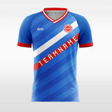 blue twill soccer jersey for women