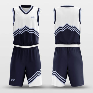 blue white basketball jersey set