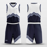 blue white basketball jersey set