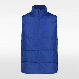 blue winter sleeveless vest