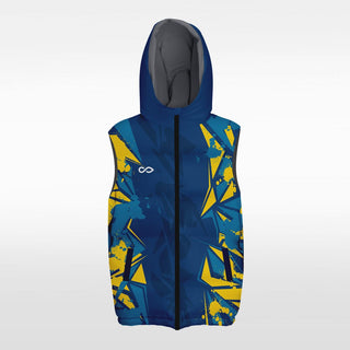 blue winter vest