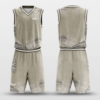 broken hole sublimated basketball jersey kit