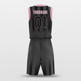 brown and pink basketball jersey kit