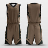 brown basketball jersey kit