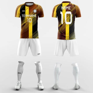 brown soccer jersey set