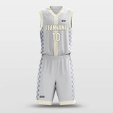Checkerboard Blue - Customized Basketball Jersey Set Sublimated BK160123S