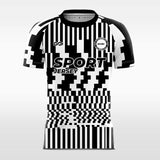checkerboard custom short soccer jersey